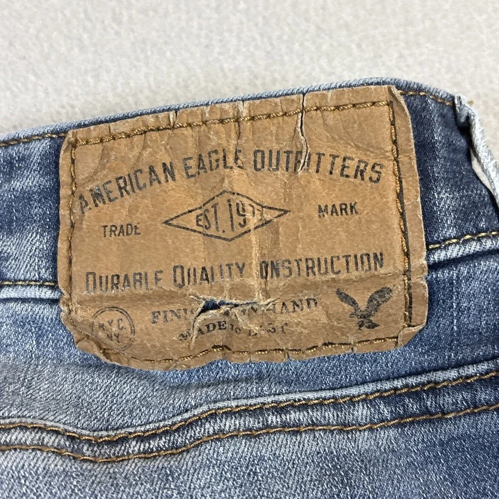 American Eagle Outfitters Original Slim Straight Men Jeans Size 34x34 Distressed